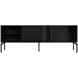 noo.ma Črna TV omarica 160x60x42 cm Met – | Shoptok.si