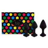 Feelztoys Trodijelni komplet analnih čepova - Bibi, crni Cijene