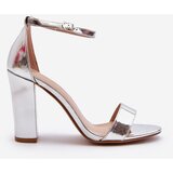 Boto FD1 Silver sandals on a heel Thakko | shoptok.hr