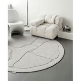 Agnella Svijetlo sivi vunen okrugao tepih ø 120 cm Morphic Organica – | shoptok.hr