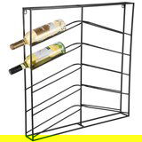 PT LIVING Črno stensko kovinsko držalo za vino število steklenic 10 67x66x7,5 cm Cuadro – | Shoptok.si