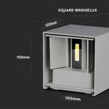  LED spoljašnje zidno svetlo LED/11W/230V 3000K IP65 sivo | Eponuda.com