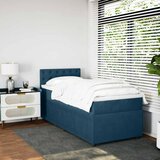 Box spring krevet s madracem plavi 90x200 cm baršunasti | shoptok.hr