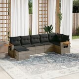 vidaXL 7-dijelni set vrtnih sofa sivi od poliratana | shoptok.hr