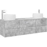  Set namještaja za kupaonicu 3 kom. Betonska siva 49,5 x 44,5 x 66 cm | Shoptok.si