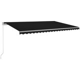 vidaXL Ročno zložljiva tenda z LED lučmi 500x350 cm antracitna | Shoptok.si
