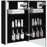  Kupaonski ormar s ogledalom Crni hrast 33 x 11,5 x 50 cm | shoptok.hr
