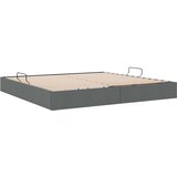  Otomanski krevet s pohranom Tamno siva 200 x 200 cm tkanina | shoptok.hr