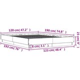  Okvir za krevet bijeli 120x190 cm konstruirano drvo | shoptok.hr