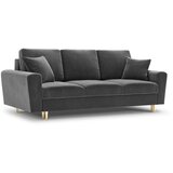 Cosmopolitan Design Svijetlo siva baršunasti sklopiva/s prostorom za odlaganje sofa 235 cm Kyoto – | shoptok.hr