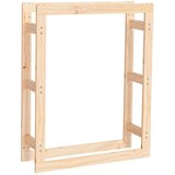  Stalak za drva za ogrjev 80x25x100 cm od masivne borovine | shoptok.hr