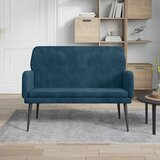  Klupa plava 108 x 79 x 79 cm baršunasta | shoptok.hr