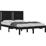  Okvir za krevet od masivne borovine crni 140 x 190 cm | shoptok.hr