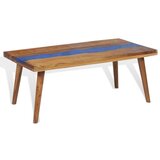  Klubska mizica iz tikovine in smole 100x50x40 cm | Shoptok.si