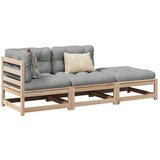 vidaXL 3-dijelni set vrtnih sofa od masivne borovine s jastucima Cijene