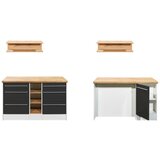 RESPEKTA Kuhinjski Otok Gabriel, Siva, Bela, Barva Hrasta | Shoptok.si