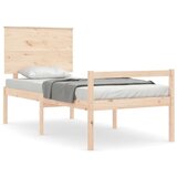  Postelja za starejše z vzglavjem 100x200 cm trdnega lesa | Shoptok.si