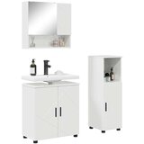 vidaXL Komplet pohištva za kopalnico 3 pcs Bela z visokim sijajem | Shoptok.si