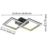 Eglo 901225-LED stropno svetlo sa prigušivačem calliera LED/18,4W/230V crna/zlatna | Eponuda.com