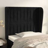  Uzglavlje s ušima crno 83 x 23 x 118/128 cm baršunasto Cijene