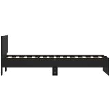  Okvir za krevet s uzglavljem crni 75x190 cm konstruirano drvo | shoptok.hr