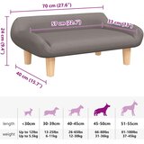 Krevet za pse smeđesivi 70x40x24 cm od tkanine | Eponuda.com