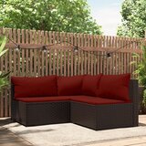 Maison Chic Seti vrtnega pohištva - Vrtna garnitura - Vrtni pohištvo set 3-delna z blazinami rjav poli ratan, (21810876) | Shoptok.si