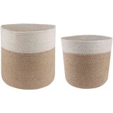  Set saksija za biljke 2 kom. Prirodna i bijela Ø 28 x 28 cm - Prirodna i bijela Ø 21 x 21 cm &amp Ø 28 x 28 cm Cijene