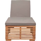  Ležaljka za sunčanje od masivne tikovine s tamnosivim jastukom | shoptok.hr