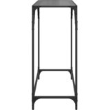  Konzolni stol s crnom staklenom površinom 80x35x81 cm čelični | shoptok.hr