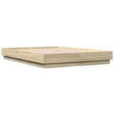 vidaXL Posteljni okvir sonoma hrast 140x190 cm inženirski les | Shoptok.si
