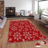 Conceptum Hypnose tepih s novogodišnjim motivima Asr-Crpt-97, Pravougaoni, 120 x 180 cm, Crveni | Eponuda.ba
