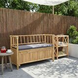  Klupa za vrtno skladištenje Prirodna 110 x 47 x 80 cm Bambus | shoptok.hr