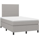  Krevet s oprugama i madracem svjetlosivi 120x190 cm od tkanine | shoptok.hr