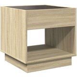 vidaXL Noćni ormarić s beskonačnim LED boja hrasta sonome 50x50x50 cm | shoptok.hr