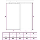  Klizna vrata crna 102,5x205 cm od kaljenog stakla i aluminija | shoptok.hr