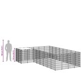  Kavez za pse crni 10,89 m² čelični | shoptok.hr
