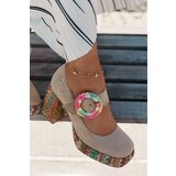 Maciejka Suede Pumps With Weaving On Heel And Platform | shoptok.hr