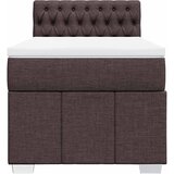  Krevet s oprugama i madracem tamnosmeđi 90 x 200 cm od tkanine | shoptok.hr