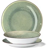 18-delni set krožnikov Rainbow / zelen / porcelan, (5000199228)