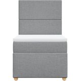  Box spring krevet s madracem svjetlosivi 90x190 cm od tkanine | shoptok.hr