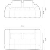 Cosmopolitan Design Svetlo rjava sedežna garnitura 175 cm Linz – | Shoptok.si