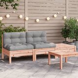 Maison Chic Vrtni kavč - Zunanji kavč z blazinami in stolčkom za noge dvosed, (22043555) | Shoptok.si