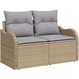  7-delni set vrtnih sof z blazinami, bež poli ratan, (22090899) | Shoptok.si