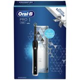 Oral-b električna zobna ščetka PRO1 750 (črna) crossaction + potovalni etui | Shoptok.si