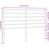  Metalno zamjensko uzglavlje bijelo 120 cm | shoptok.hr