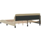 Okvir za krevet s uzglavljem krem 160 x 200 cm od tkanine | shoptok.hr