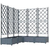  Vrtna saksija 5 pcs Svijetlo siva 120 x 120 x 125,5 cm Plastika | shoptok.hr