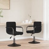 Maison Chic Vrtljiv Jedilni stoli - Vzorci stoli 2 kosa črn žamet A1618, (22031154) | Shoptok.si