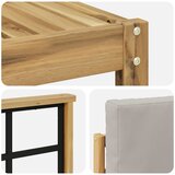  Set vanjskih sofa 8 kom. Bijela i svjetlosiva Poliester | shoptok.hr